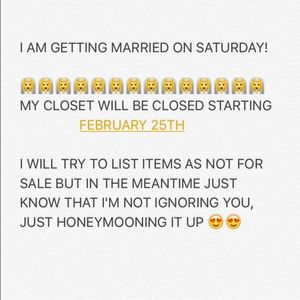 CLOSET CLOSED UNTIL MARCH 11th