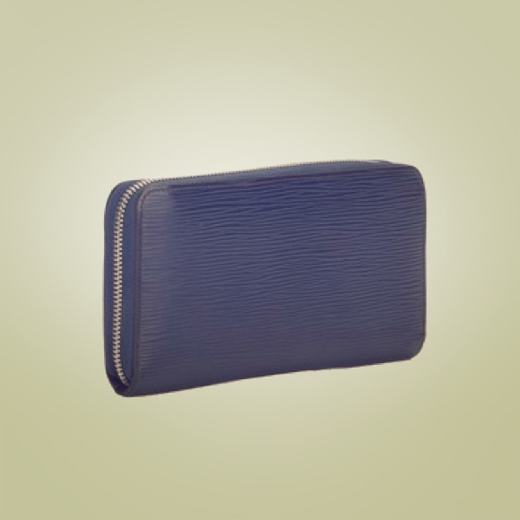 Louis Vuitton Blue Epi Zippy Wallet