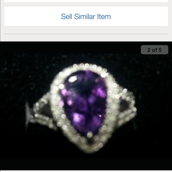 1.80ct amethyst and 32 PCD diamond sx 7 brand new