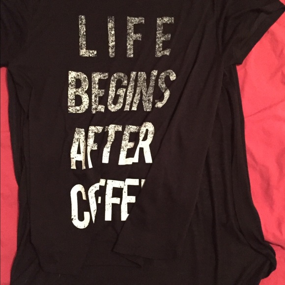 Black moon Life Begins After Coffee tee - Picture 2 of 3