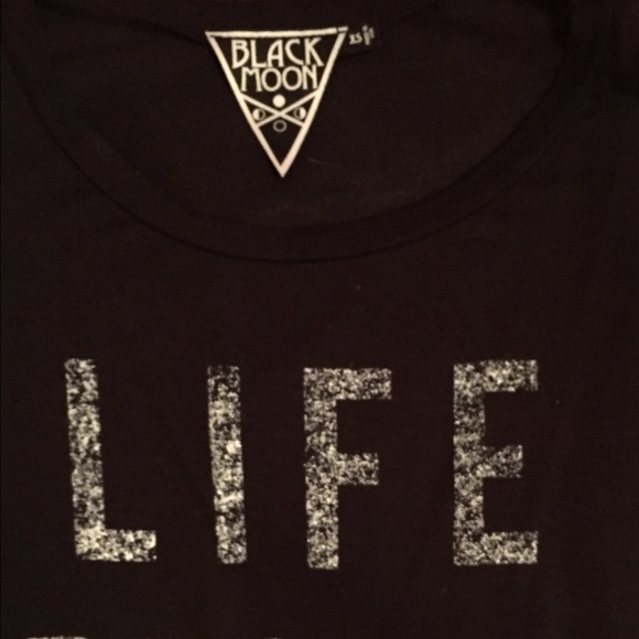 Black moon Life Begins After Coffee tee - Picture 3 of 3