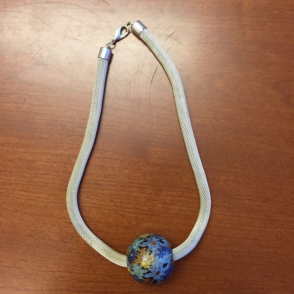 Modern necklace with ball