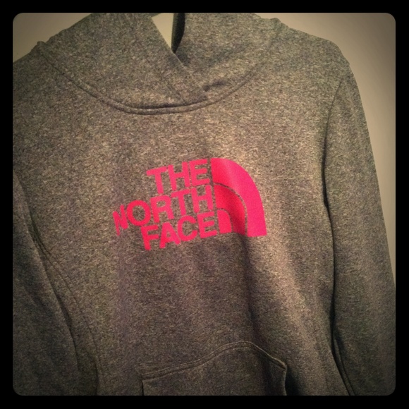 grey women's north face hoodie