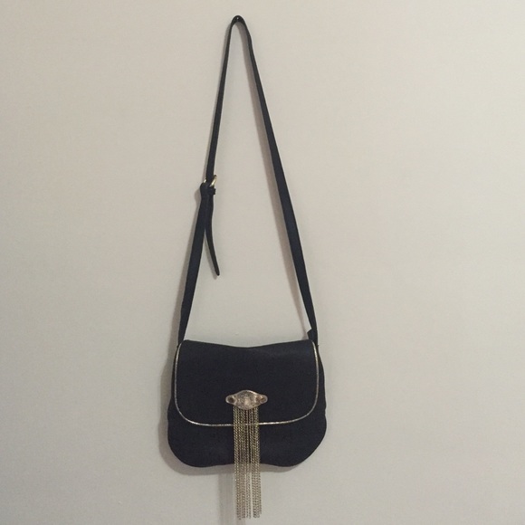Black and gold purse