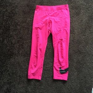 Cotton hot pink nike leggings