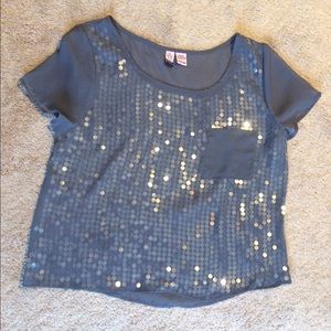 Sparkly sheer shirt!