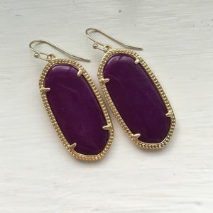 Kendra Scott Elle Earrings in Purple Jade