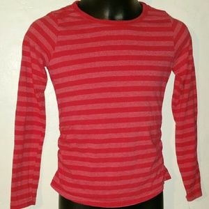 Girls Hanes Long Sleeve Top, Red Medium (8)