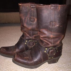 Ariat genuine leather brown cowboy boots