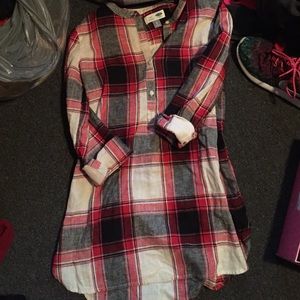 Plaid long shirt