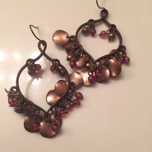 Bronze dangly Earrings