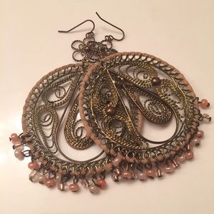 Large medallion like earrings