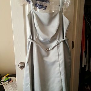 Mint color strapped dress