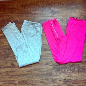 ❌SOLD❌ 2 pairs of pink and gray tights