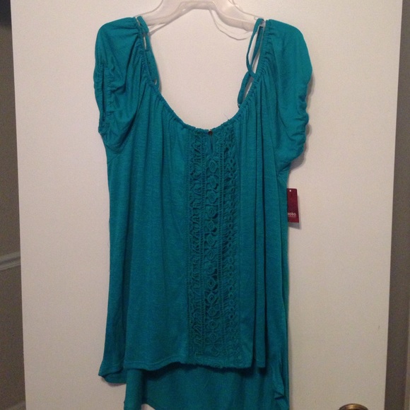 Teal high low tunic