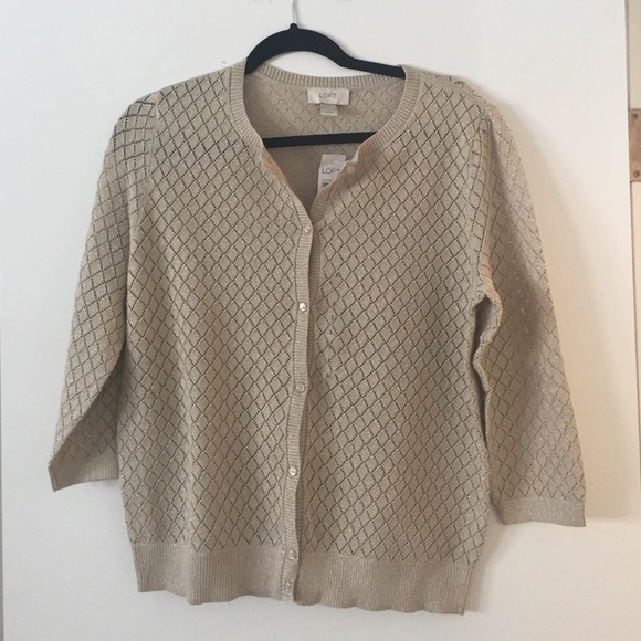 Loft soft cream cardigan with a touch of sparkle