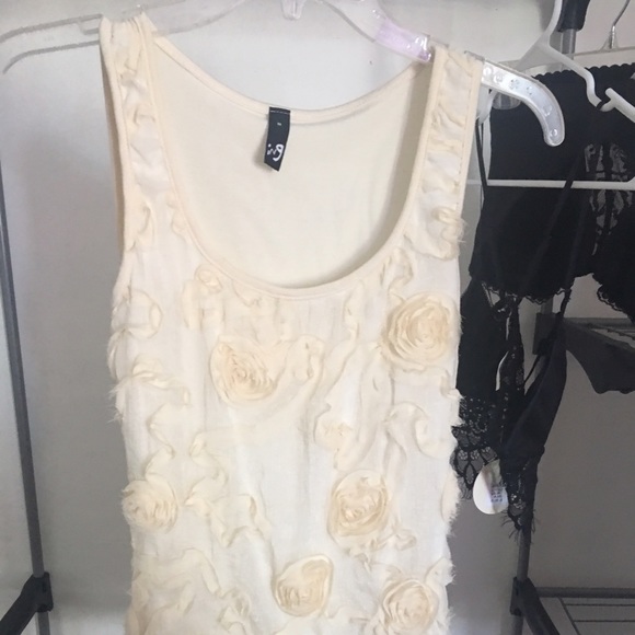Cream Floral Tank