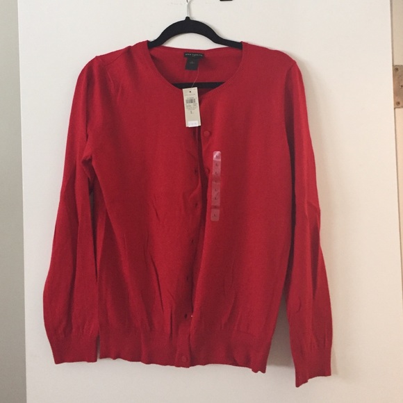 Ann Taylor size Large Red Sweater Cardigan