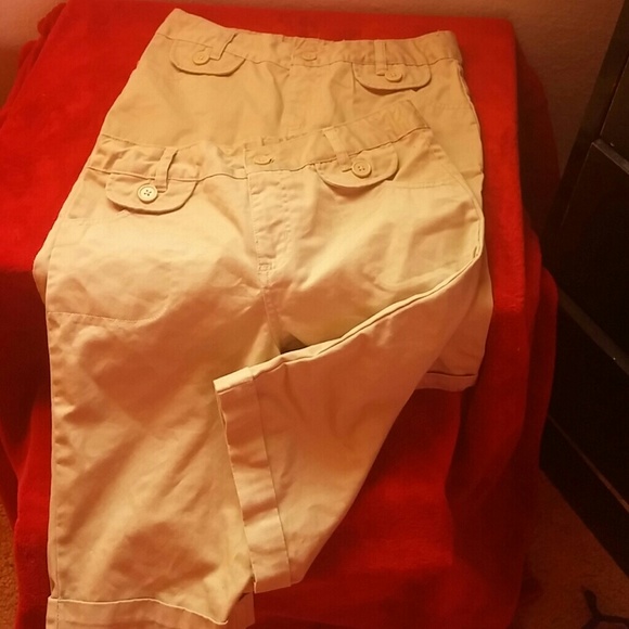 Khaki uniform shorts