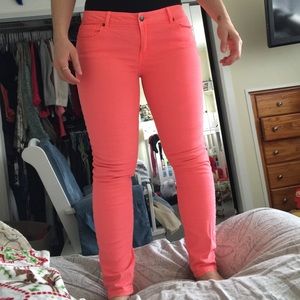 Hot pink jeans