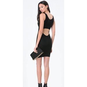 Sale! Black Back Cutout Shine Dress
