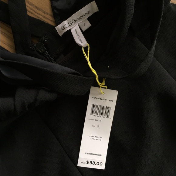 BCBGeneration Band Detail Midi Dress in Black - Picture 4 of 4