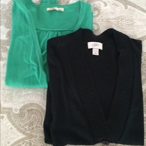 Green and navy cardigan bundle