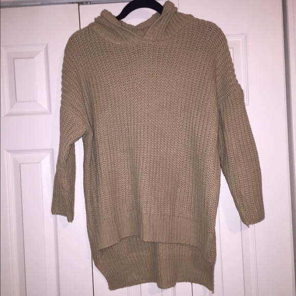 Beige hooded sweater