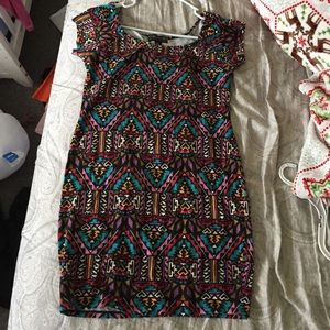 Colorful geometric pattern dress