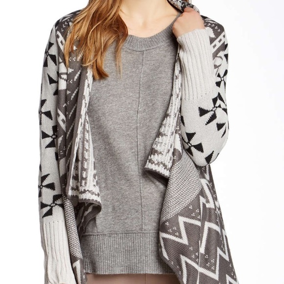 Love Token Sweaters - Draped Aztec Cardigan