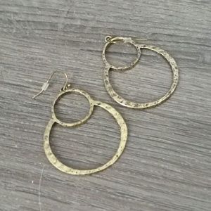 Cute antiqued gold earrings