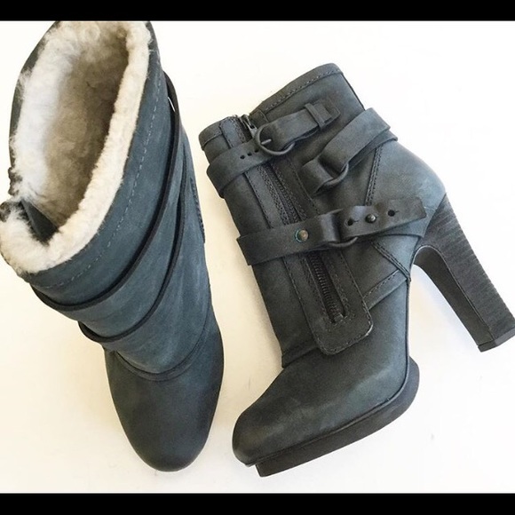 New All Saints Shearling Booties