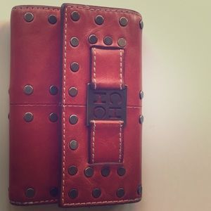 Original red leather Carolina Herrera wallet