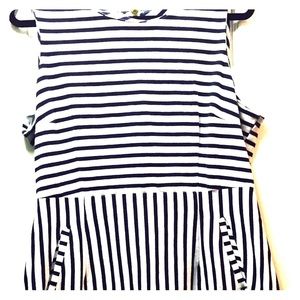 Navy and White Stripe Dress