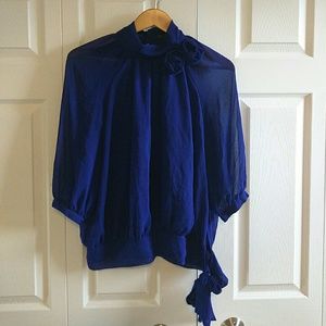 Electric blue blouse