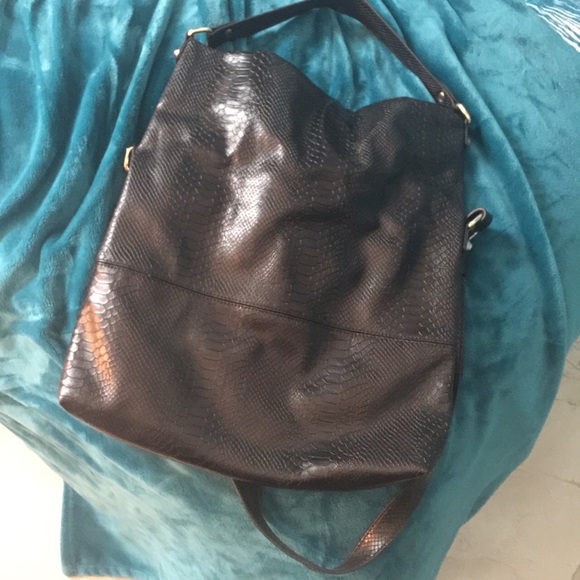 Bcbgeneration black faux snake skin purse - Picture 1 of 3