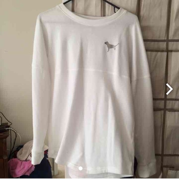PINK VARSITY CREW NECK