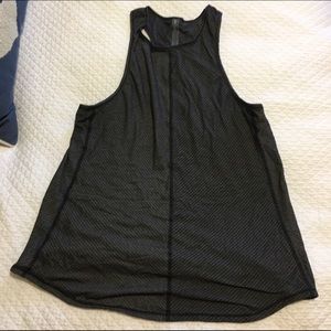 Gray/silver strip yoga racerback! Sz. 6