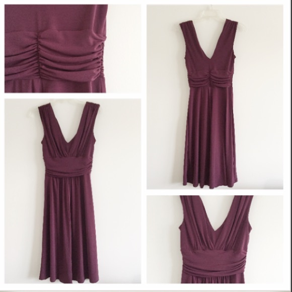 NWOT MAXANDCLEO PRETTY BURGUNDY DRESS - Picture 3 of 4