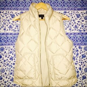 J.Crew QUILTED PUFFER VEST- tan