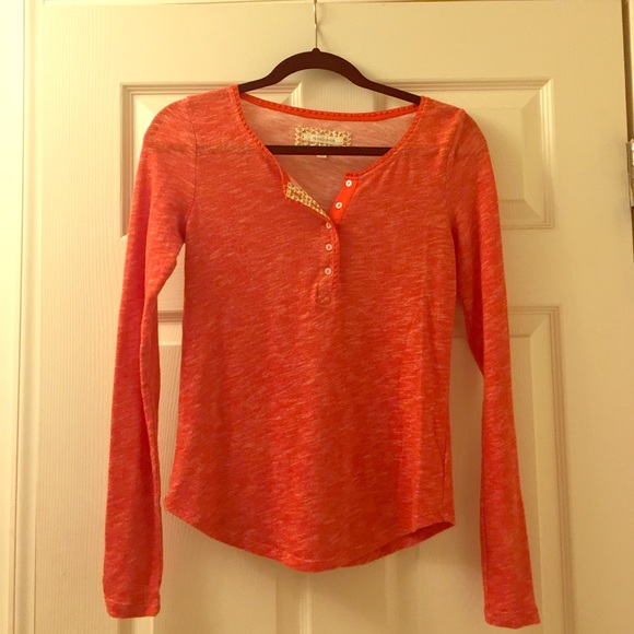 Anthropologie Long Sleeve Henley