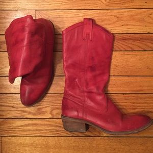 Red Frye boots