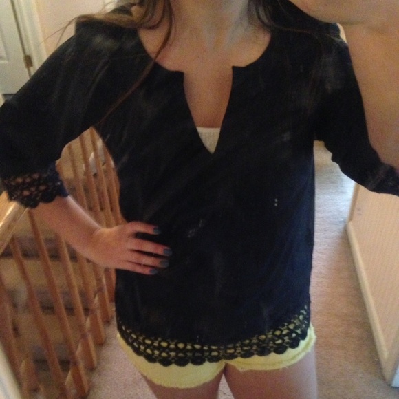 Anne Taylor Navy Tunic - Picture 1 of 4