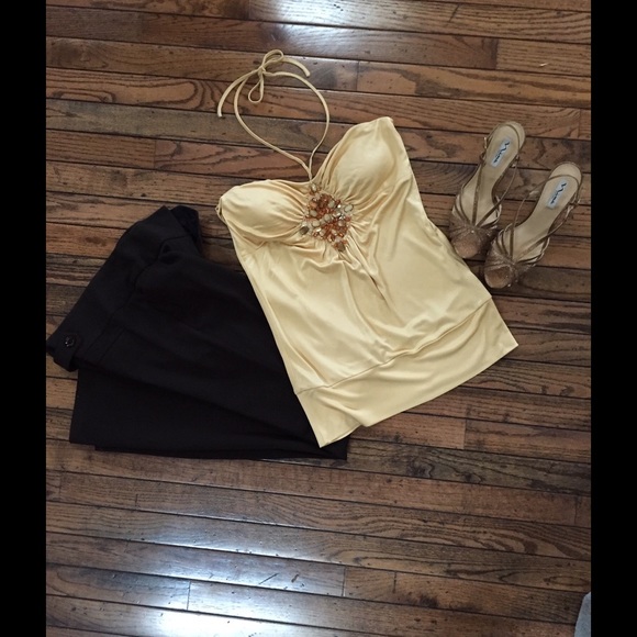 Cache Tops - ⭐️✨CACHE JEWELED HALTER TOP✨⭐️