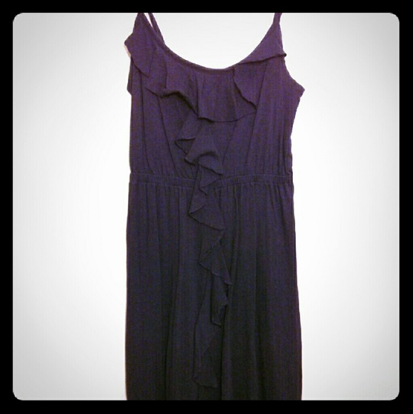 Old Navy Dark Blue Dress with Ruffles