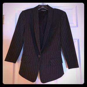 NWOT Express Charcoal Pinstripe Jacket