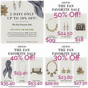 Stella & Dot Fan Favorites are up until tonight!