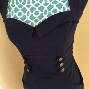 Navy blue mini dress