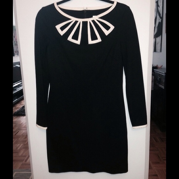 Trina Turk black dress with cutouts at neckline