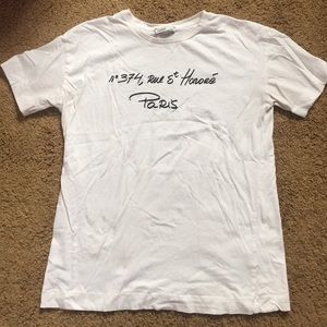 Zara white graphic text tee